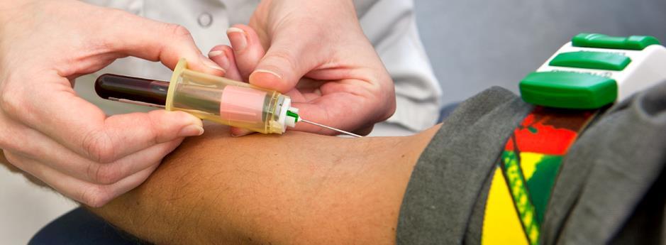 Blood sample collector Asraf Ali in Ghola